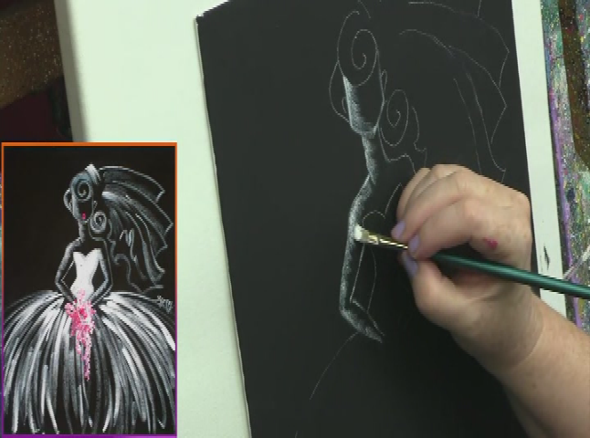 The Art Sherpa: Divinely Easy how to paint a Bride on Canvas in Acrylic real time tutorial