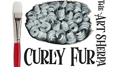 The Art Sherpa: LEARN to paint CURLY FUR in Acrylic paint for Beginners