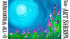The Art Sherpa: How to paint Acrylic Wildflowers easy with Q-tips