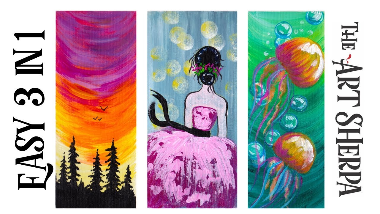 The Art Sherpa: 3 Super Easy Paintings idea's YOU can do Artist Loft Level 3 Acrylic paint
